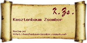 Kesztenbaum Zsombor névjegykártya
